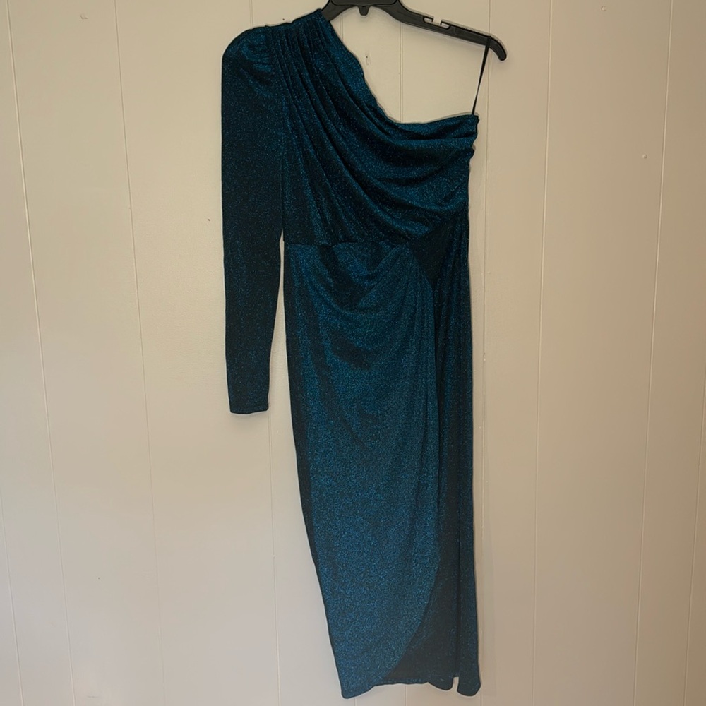 Teal sequin dress